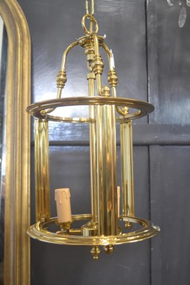 Lot 429 - A modern circular brass framed lantern style...