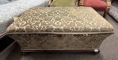 Lot 437 - A Victorian ottoman stool with hinged lid...