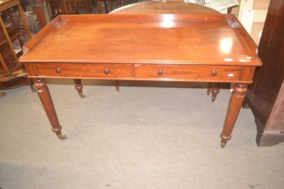 Lot 440 - A Victorian mahogany galleried two drawer side...