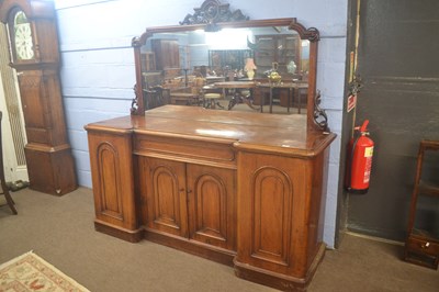 Lot 456 - A Victorian mahogany sideboard with mirrored...