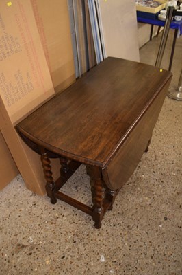 Lot 338A - Large dark oak gate leg table