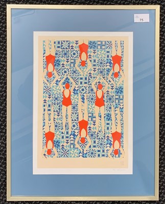 Lot 75 - Lou Taylor (20th century), Swimmers, limited...