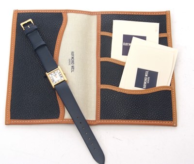 Lot 186 - A Raymond Weil ladies tank watch, the watch...