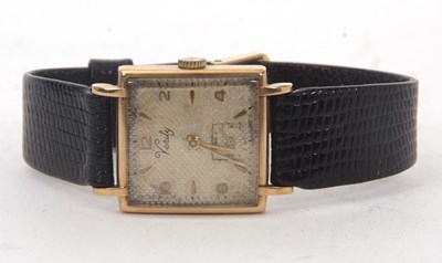 Lot 189 - A 9ct gold square cased Verity wristwatch,...