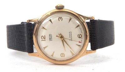 Lot 191 - A 9ct gold cased Smiths Everest gents watch,...