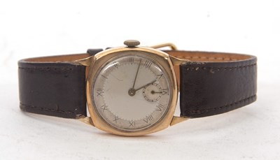 Lot 198 - A 9ct gold cased Seeland wristwatch, stamped...