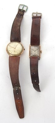 Lot 202 - Two 9ct gold cased wristwatches, one J W...