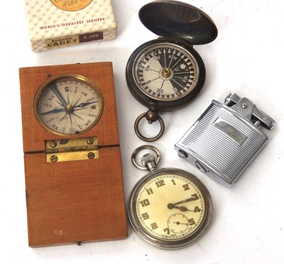 Lot 213 - Mixed Lot: A Ronson lighter and a military...