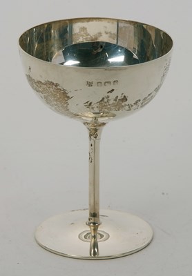 Lot 55 - An Edwardian silver goblet having a plain...