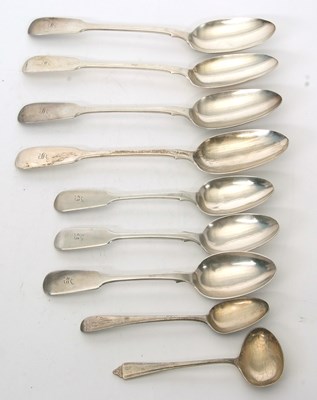 Lot 84 - Mixed Lot: Four George IV fiddle pattern...