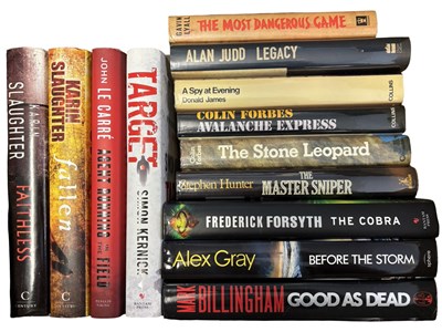 Lot 871 - ONE BOX: Hardback crime and thriller firsts,...