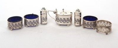 Lot 92 - Mixed Lot:  An oval shaped mustard pot and...