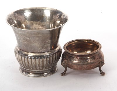 Lot 94 - A late Victorian silver vase of plain tapering...