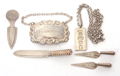 Lot 98 - Mixed Lot: A pair of Edwardian silver novelty "...