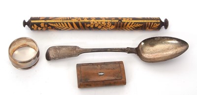 Lot 108 - Mixed Lot: A Victorian fiddle pattern silver...