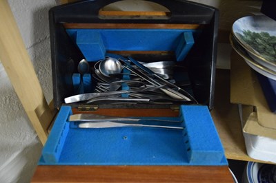 Lot 503 - CASE OF MID-CENTURY BUTLER STAINLESS STEEL...