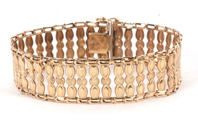 Lot 133 - A gold bracelet, the fancy link bracelet, 18mm...