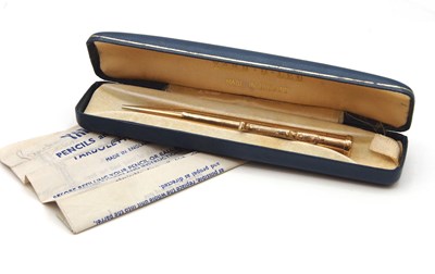 Lot 147 - A vintage 9ct gold Yard-O-Led pencil, engraved...