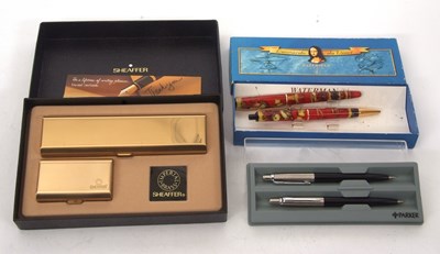 Lot 149 - Mixed Lot: A Sheaffer 1020 Imperial brass...