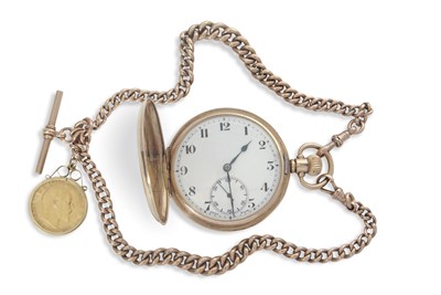 Lot 255 - A 9ct gold cased Hunter pocket watch with 9ct...