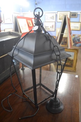 Lot 425 - Black porch lantern