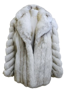 Lot 92 - A white fox fur jacket, size 12