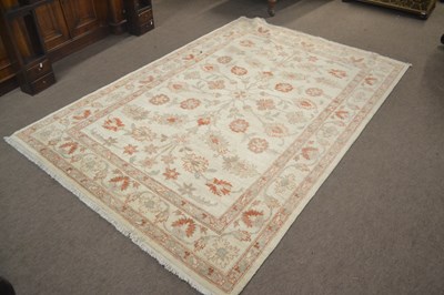 Lot 475 - A good quality modern Afghan Chubi pale floral...
