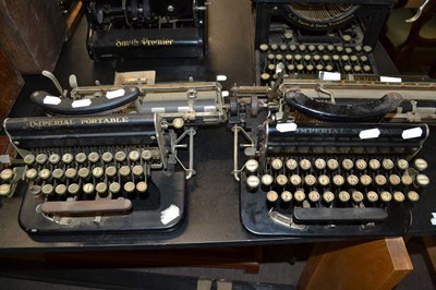 Lot 477 - Two vintage Imperial portable typewriters:...