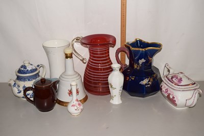 Lot 12 - Mixed Lot: Lustre ware teapot, iron stone jug,...