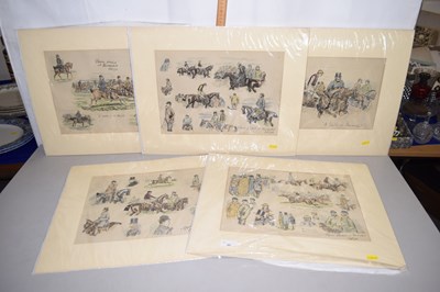 Lot 32 - A group of mounted prints of horse racing...