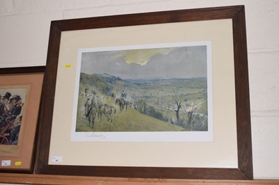 Lot 34 - Lionel Edwards, coloured print, fox hunting scene