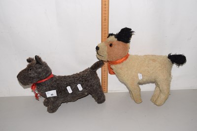 Lot 48 - Two vintage toy dogs