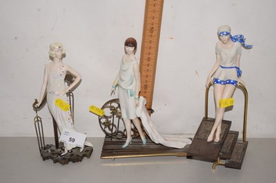 Lot 59 - Group of three contemporary porcelain figures...
