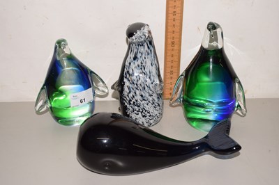 Lot 61 - A group of four various glass animals