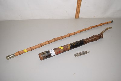 Lot 73 - A Victorian painted Policeman's truncheon with...