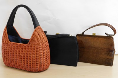 Lot 120 - Three lady's handbags, to include a black...