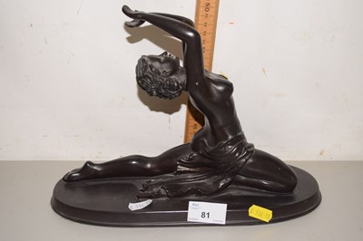 Lot 81 - A bronzed resin model of a female nude