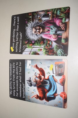 Lot 90 - Two comical metal signs