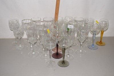 Lot 133 - Mixed Lot: Various long stem wine glasses
