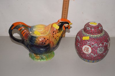 Lot 138 - A novelty Rooster teapot and a reproduction...