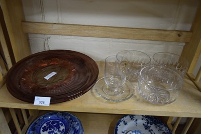 Lot 526 - MIXED LOT OF GLASS WARES TO INCLUDE CLOUD...