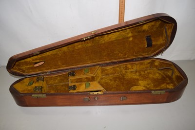 Lot 175 - A mahogany violin case, the top with inlaid...