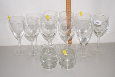 Lot 183 - Quantity of clear drinking glasses