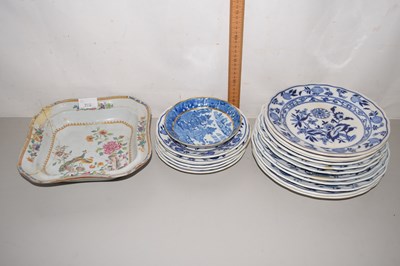Lot 215 - A quantity of Coldon blue and white plates in...