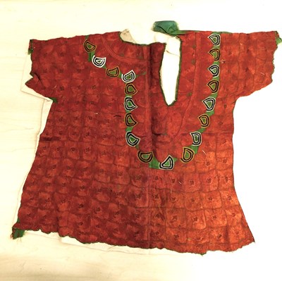 Lot 164 - A North Indian childs top, embroidered in...