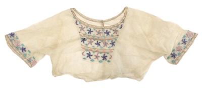 Lot 167 - An antique Indian silk gauze beadwork top,...