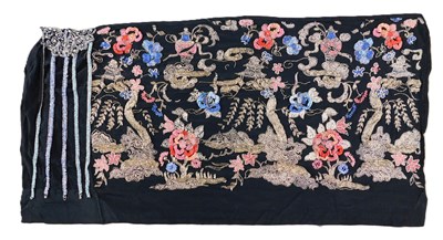 Lot 169 - A Chinese style wrap skirt/panel, c.1920's,...