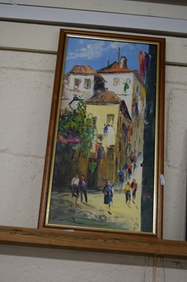 Lot 227 - Modern continental oil on canvas study of a...
