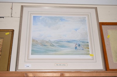 Lot 234 - Golfing Interest - Coloured print The Fourth...