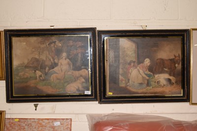 Lot 238 - Pair of 19th Century coloured prints after...